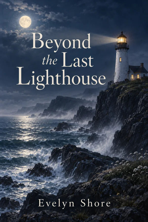 Beyond the Last Lighthouse — illustrative book cover