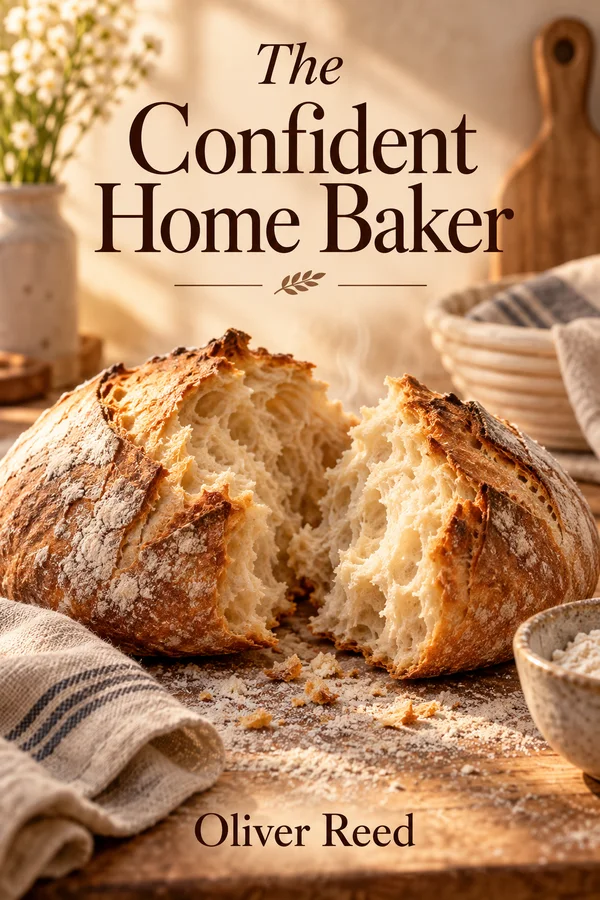 The Confident Home Baker — illustrative book cover